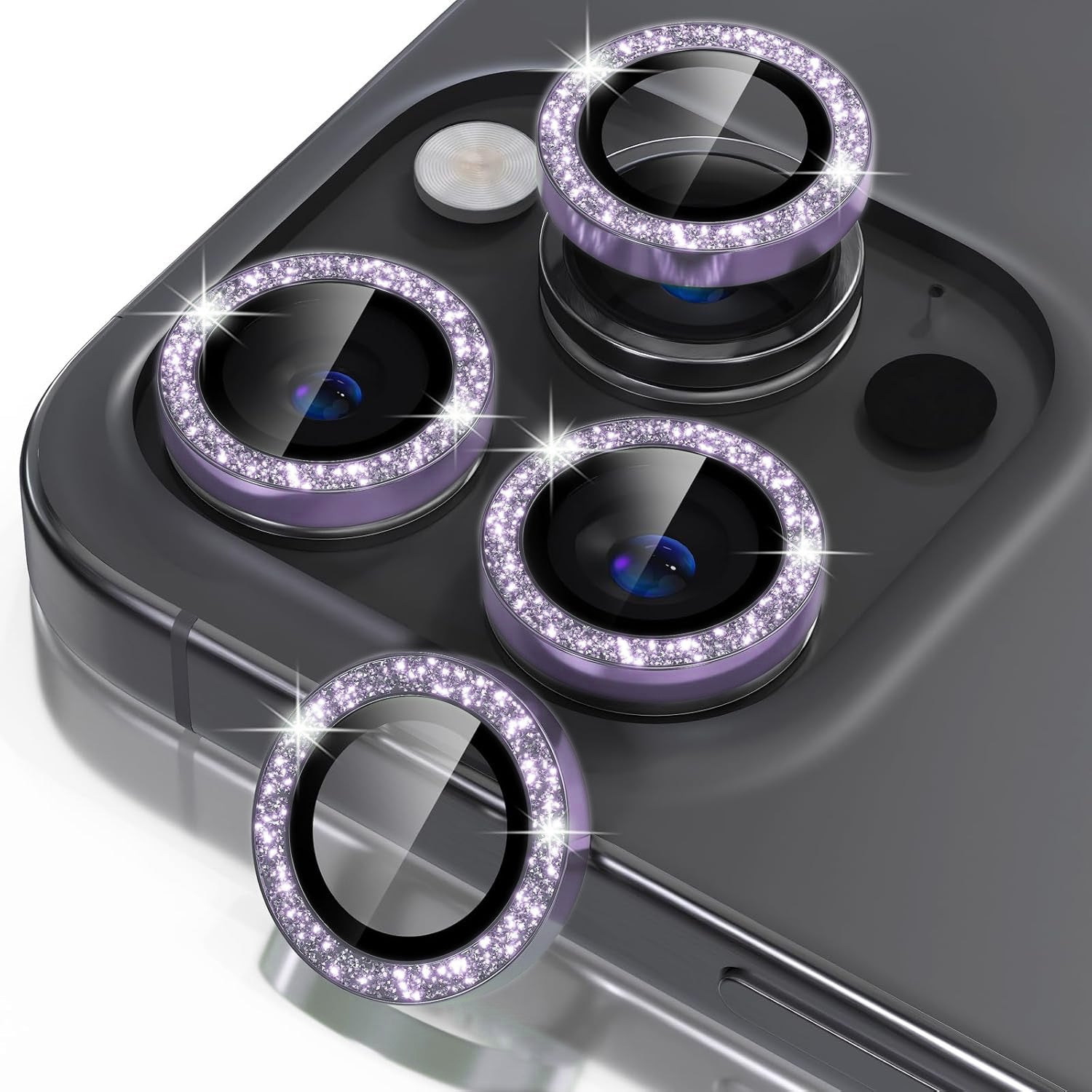 iPhone 16 Sparkling Diamond-Inspired Cell Phone Lens Protectors